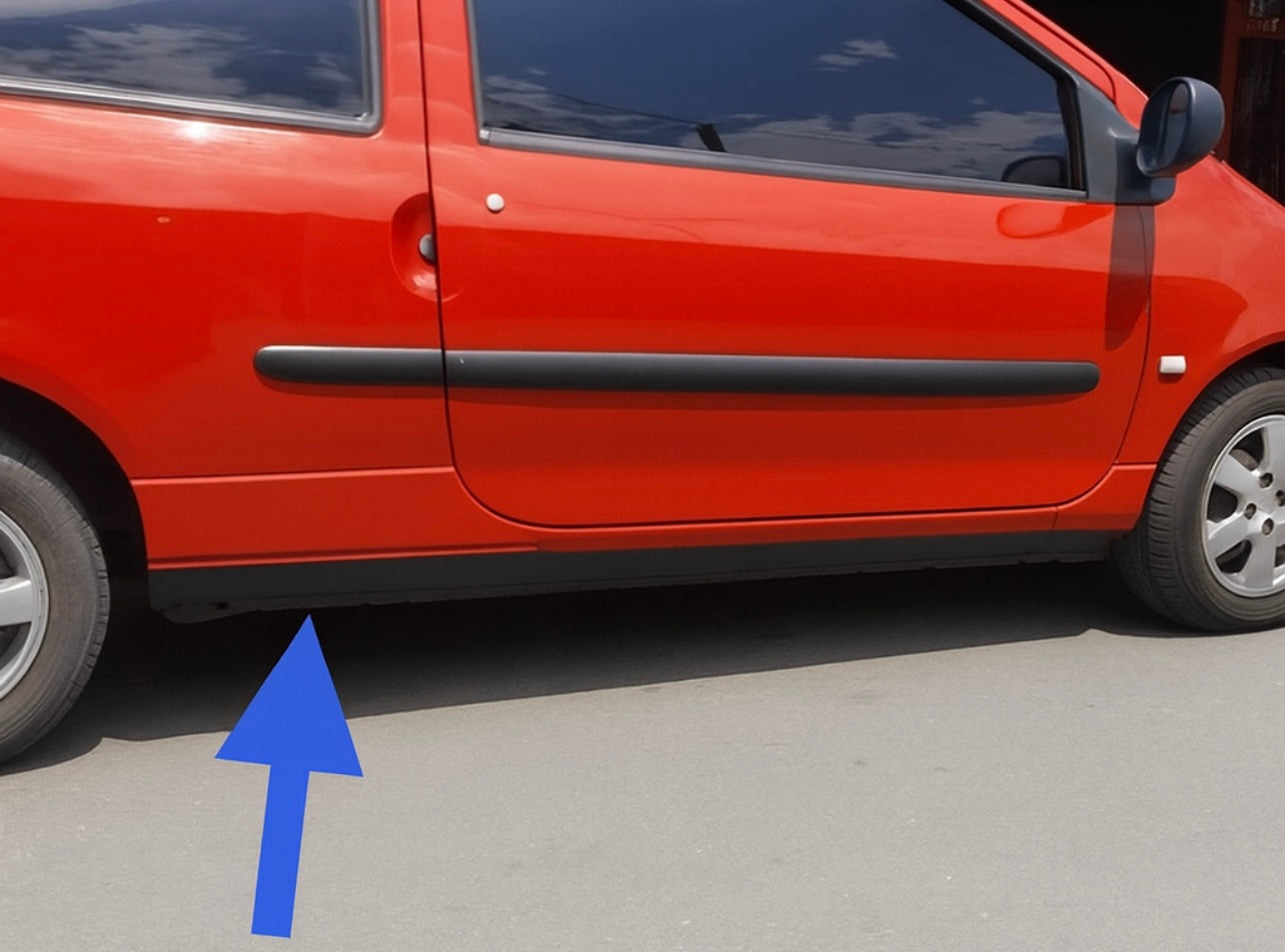 Juego de Estribos Renault Twingo – Fibra de Vidrio Negro Mate